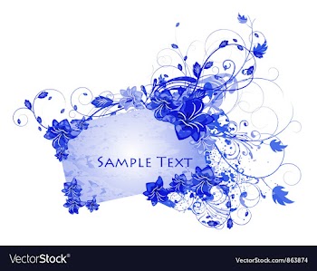 Grunge floral frame vector image