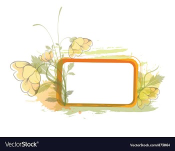 Grunge floral frame vector image