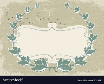 Grunge floral frame vector image
