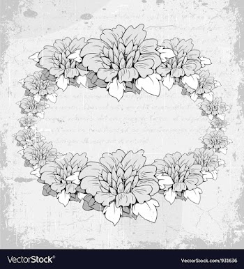 Grunge floral frame vector image