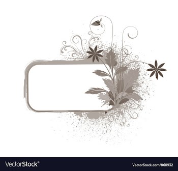 Grunge floral frame with space for text vector image