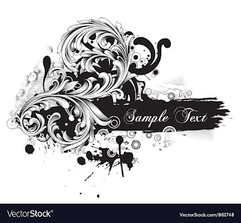 Grunge floral vector image