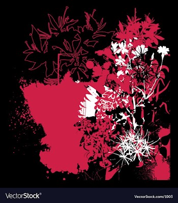 Grunge flower graphic vector image