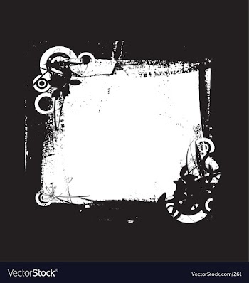 Grunge frame floral vector image