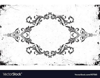Grunge frame with floral vector image