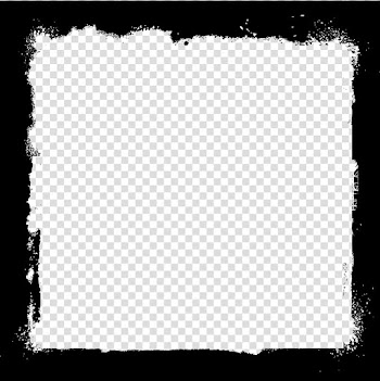 Grunge Frames, black frame illustration transparent background PNG clipart