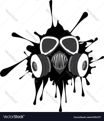 Grunge gas mask vector image
