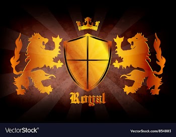 Grunge gold emblem vector image
