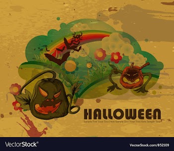 Grunge halloween background vector image