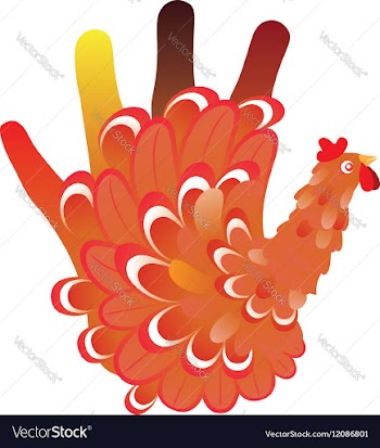 Grunge Hand Chicken vector image