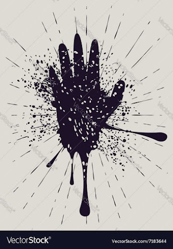 Grunge Hand with Gestures vector image