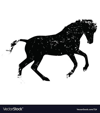 Grunge horse vector image