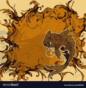 Grunge japanese background vector image
