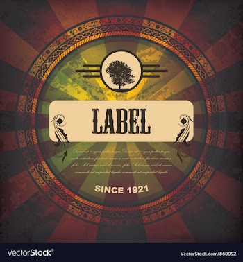 Grunge label vector image