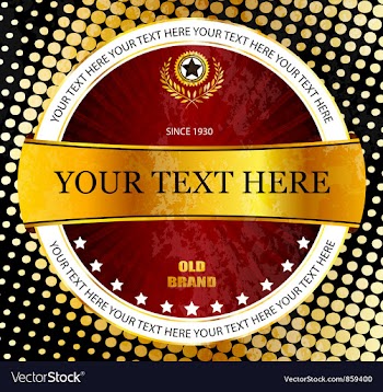 Grunge label with halftone vector image