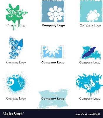 Grunge logos vector image