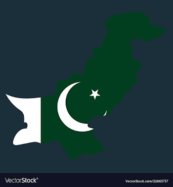 Grunge map of pakistan with pakistanian flag vector image