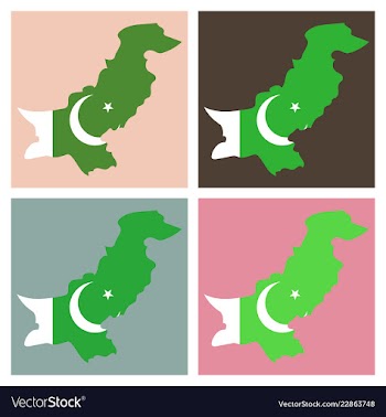 Grunge map of pakistan with pakistanian flag vector image