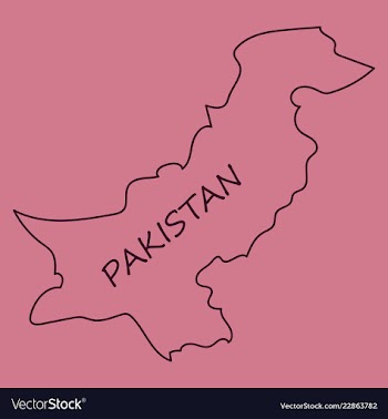 Grunge map of pakistan with pakistanian flag vector image