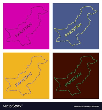 Grunge map of pakistan with pakistanian flag vector image