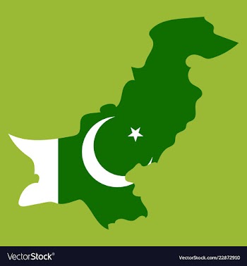 Grunge map of pakistan with pakistanian flag vector image