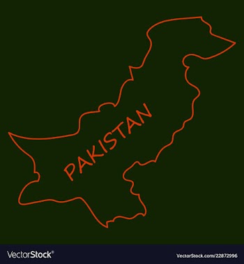 Grunge map of pakistan with pakistanian flag vector image
