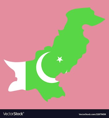 Grunge map of pakistan with pakistanian flag vector image