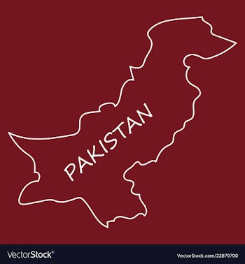 Grunge map of pakistan with pakistanian flag vector image