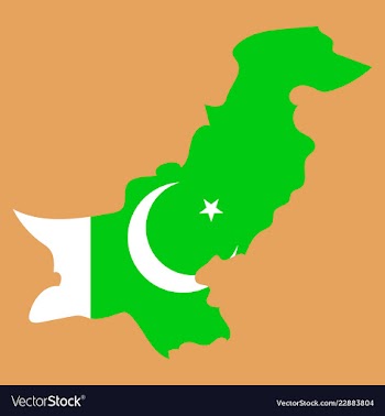 Grunge map of pakistan with pakistanian flag vector image