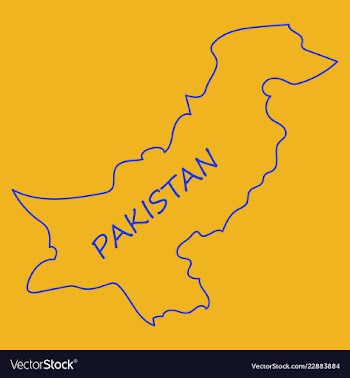 Grunge map of pakistan with pakistanian flag vector image
