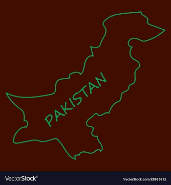 Grunge map of pakistan with pakistanian flag vector image