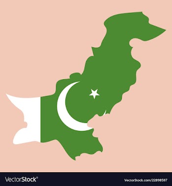 Grunge map of pakistan with pakistanian flag vector image