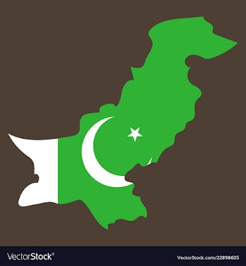 Grunge map of pakistan with pakistanian flag vector image