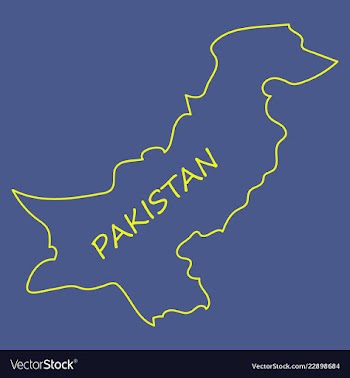 Grunge map of pakistan with pakistanian flag vector image