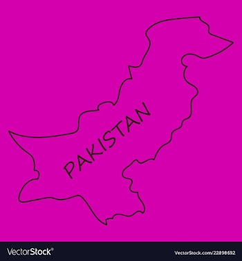 Grunge map of pakistan with pakistanian flag vector image
