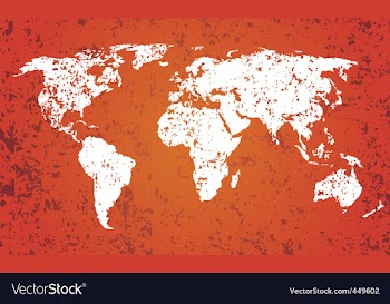 Grunge map vector image