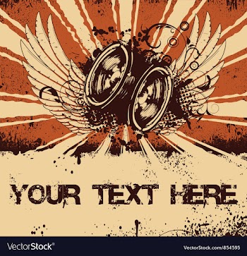 Grunge music background vector image