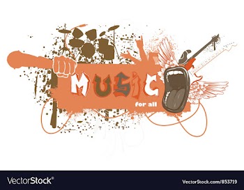 Grunge music frame vector image