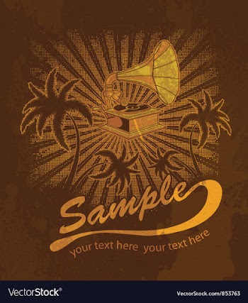 Grunge music vector image