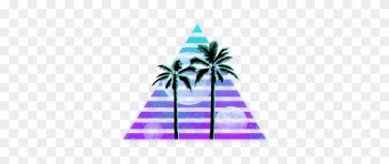 Grunge Palmtree Vapor Vaporwave Aesthetic Vaporwaveaest - Palm Tree Silhouette Clip Art