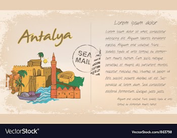 Grunge postcard vector image