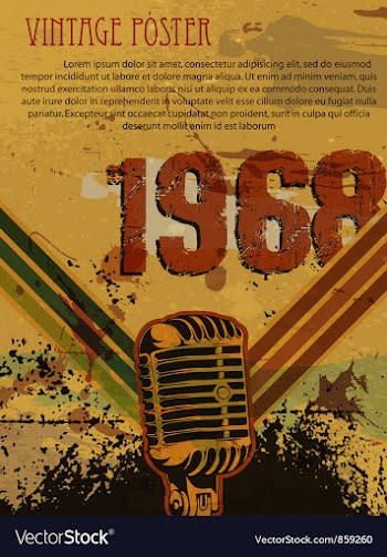 Grunge retro concert poster vector image