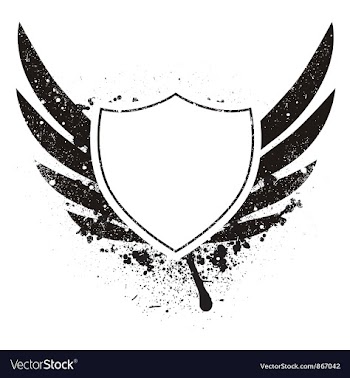  					Grunge retro emblem with shield vector image														