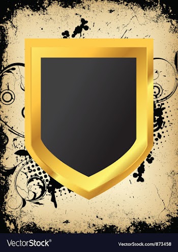 Grunge shield vector image