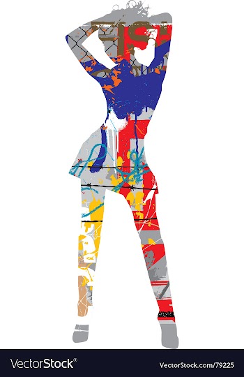 Grunge silhouette vector image