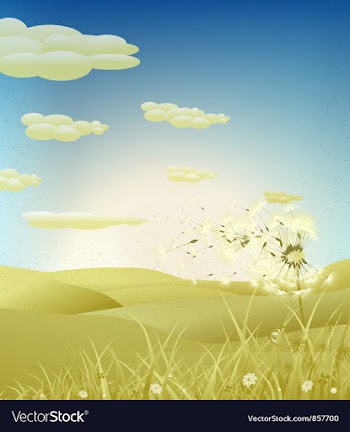 Grunge spring background vector image