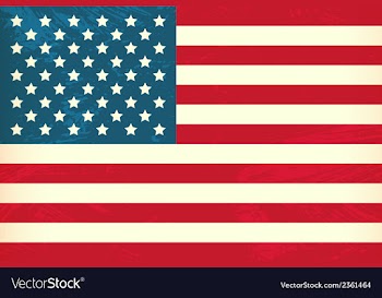  					Grunge styled flag of usa vector image														