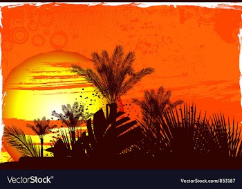 Grunge summer background vector image
