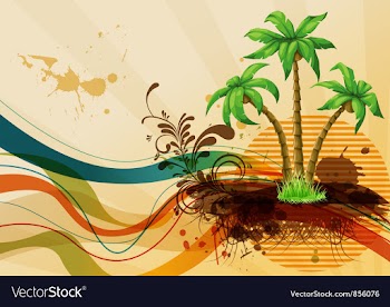 Grunge summer background vector image