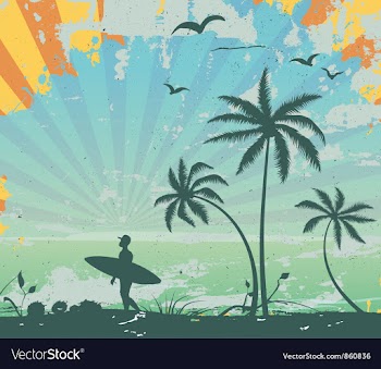 Grunge summer background vector image